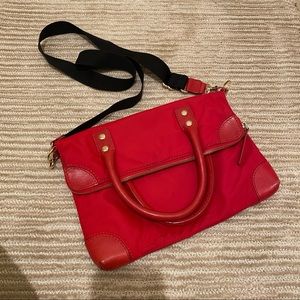 Kate Spade Red Nylon Foldover Crossbody Bag